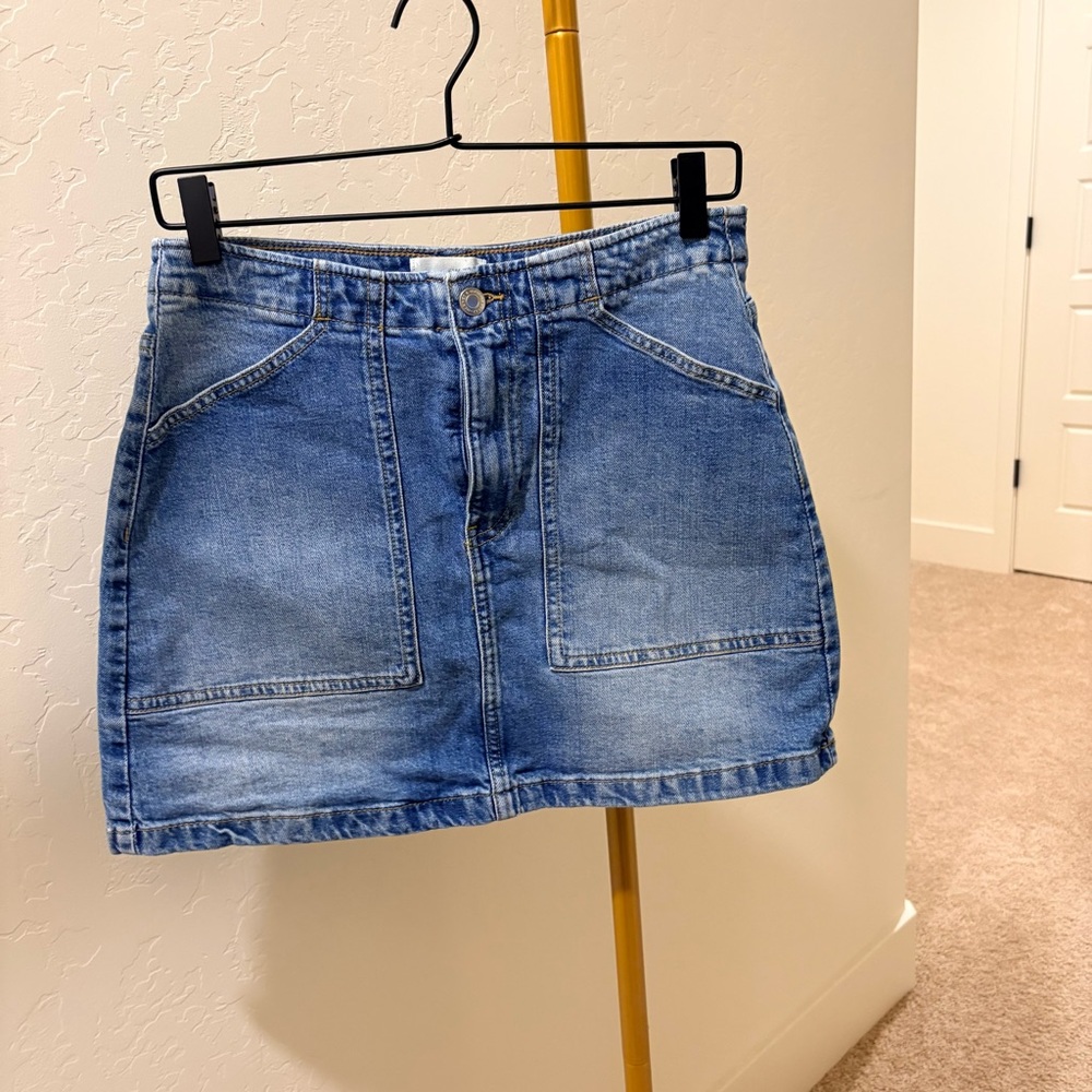 H&M Blue Denim Mini Skirt